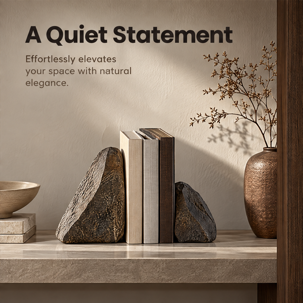 TRENDO Stone Ridge Natural Stone Bookends