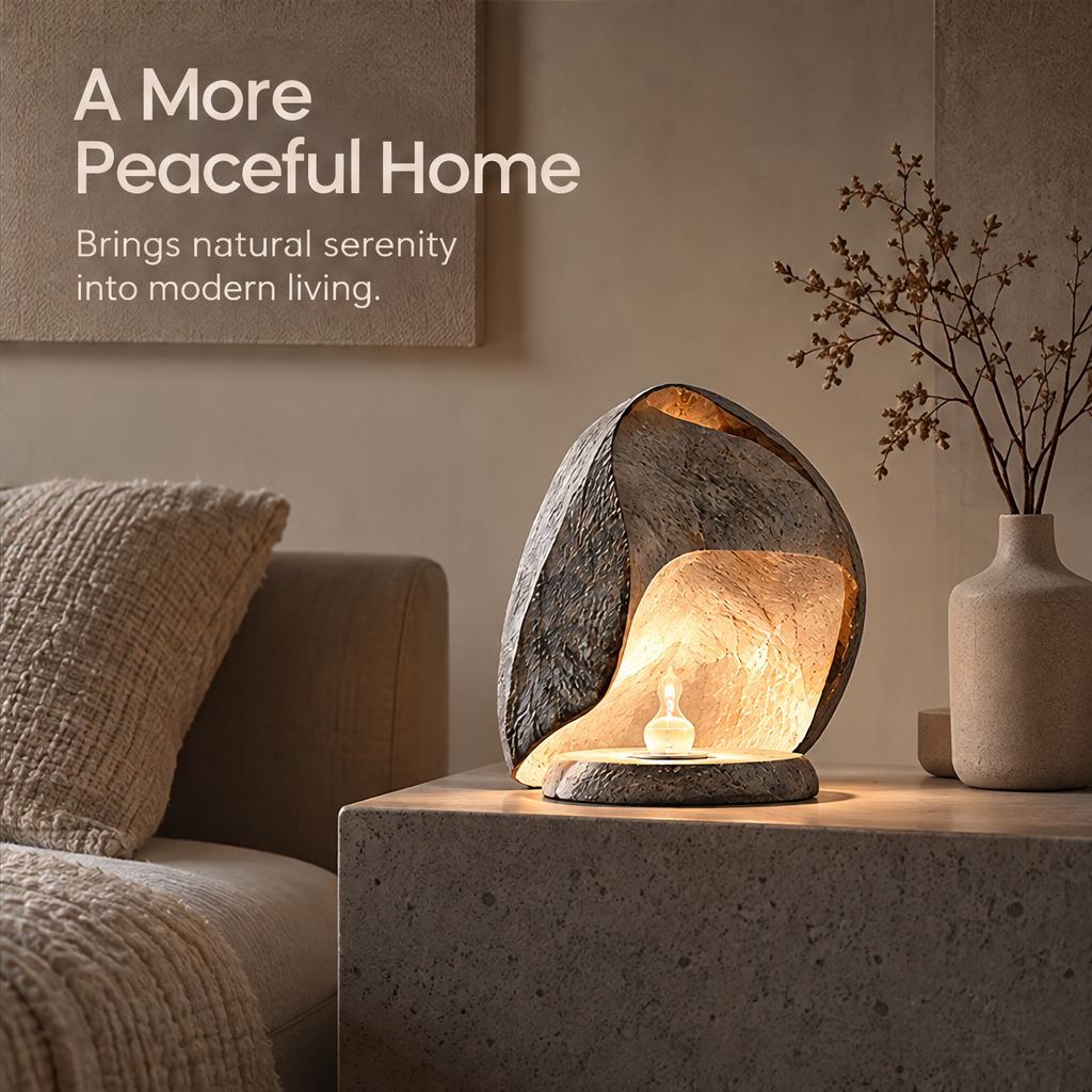 TRENDO Stone Sanctuary Sculptural Table Lamp
